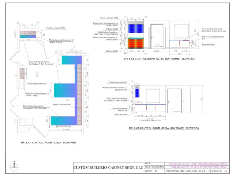 I will draw detailed cabinet and kitchen interior in autocad